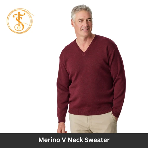 Classic Merino Wool V-Neck Sweater